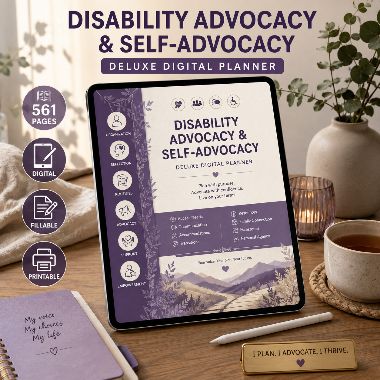 Disability Advocacy and Self-Advocacy Deluxe Planner — listing image 05