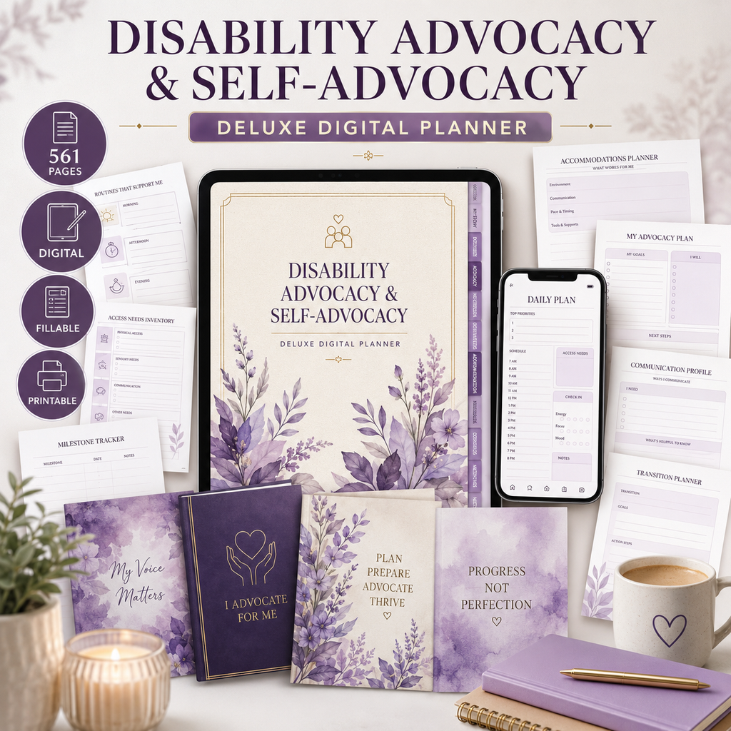 Disability Advocacy and Self-Advocacy Deluxe Planner — listing image 06