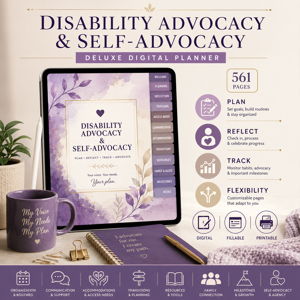 Disability Advocacy and Self-Advocacy Deluxe Planner — listing image 07