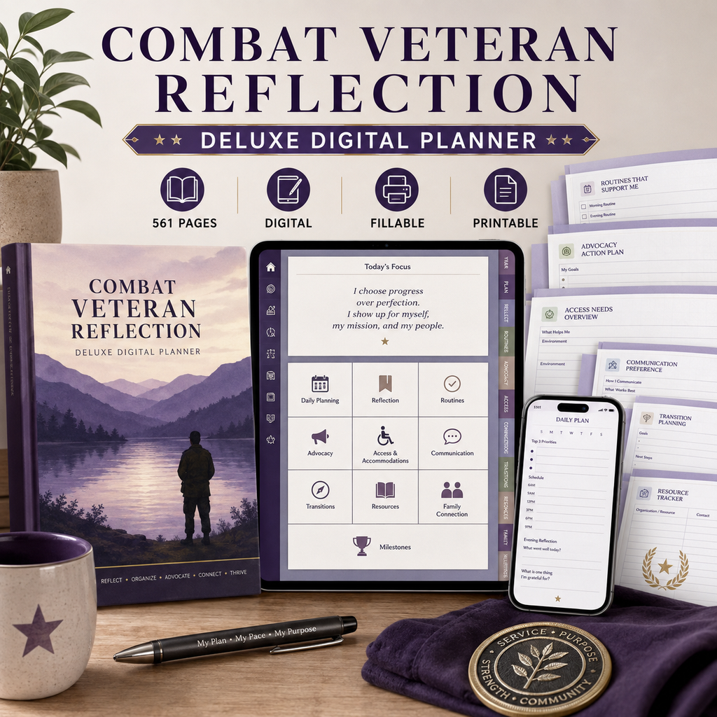Combat Veteran Reflection Deluxe Digital Planner — listing image 06