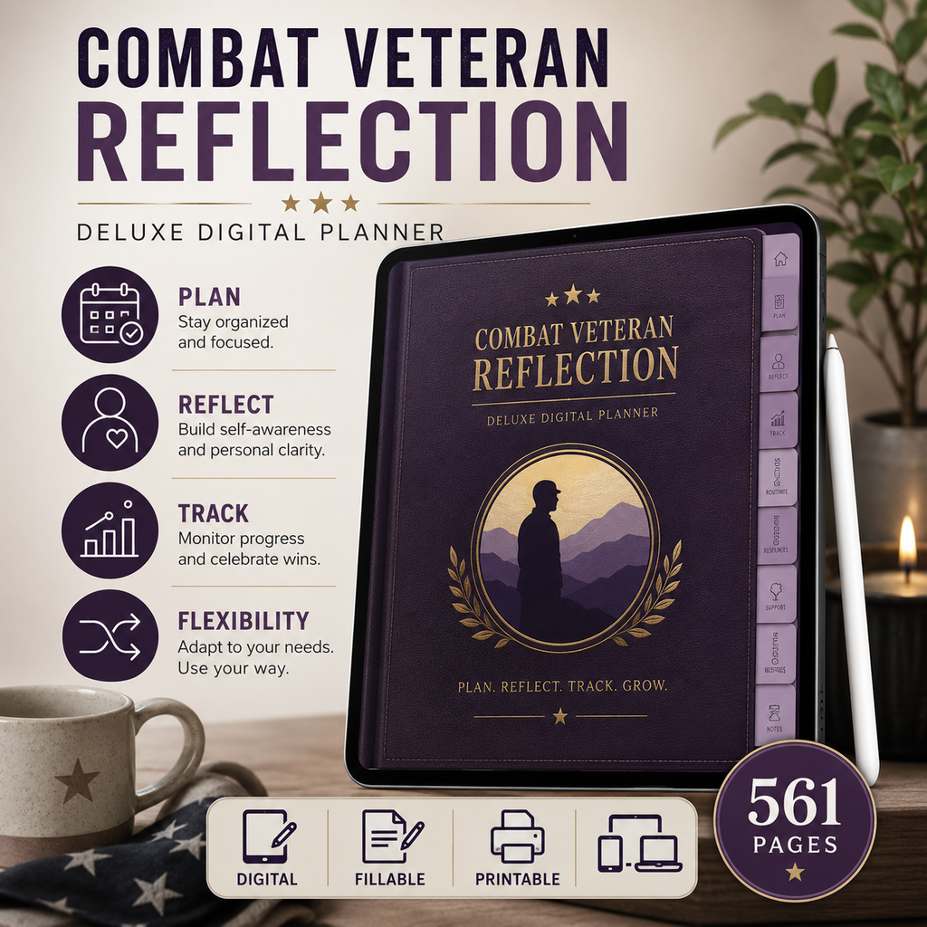 Combat Veteran Reflection Deluxe Digital Planner — listing image 07