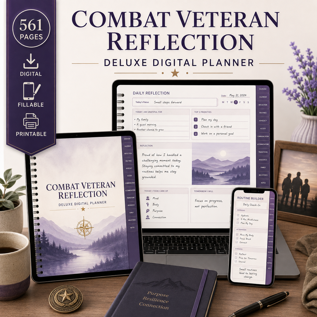 Combat Veteran Reflection Deluxe Digital Planner — listing image 09