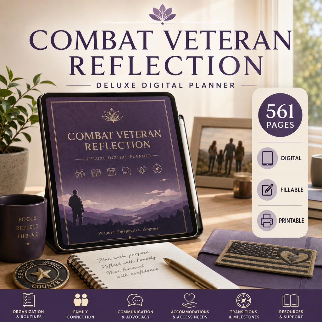 Combat Veteran Reflection Deluxe Digital Planner — listing image 10