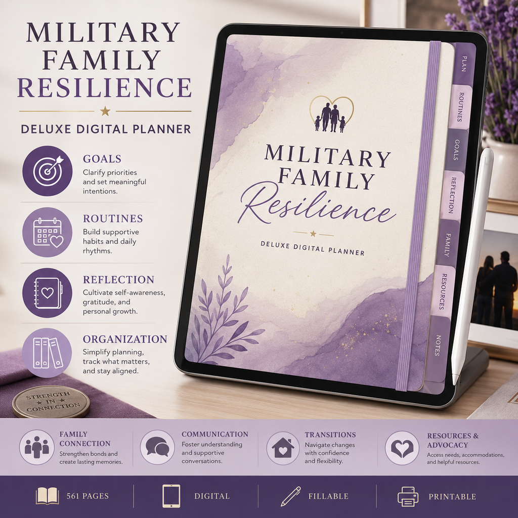 Military Family Resilience Deluxe Digital Planner — listing image 03