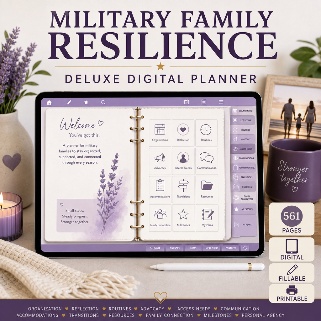 Military Family Resilience Deluxe Digital Planner — listing image 04