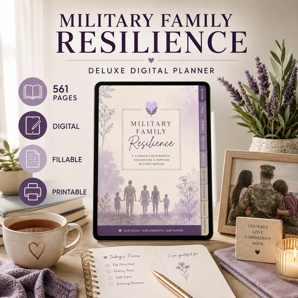 Military Family Resilience Deluxe Digital Planner — listing image 05