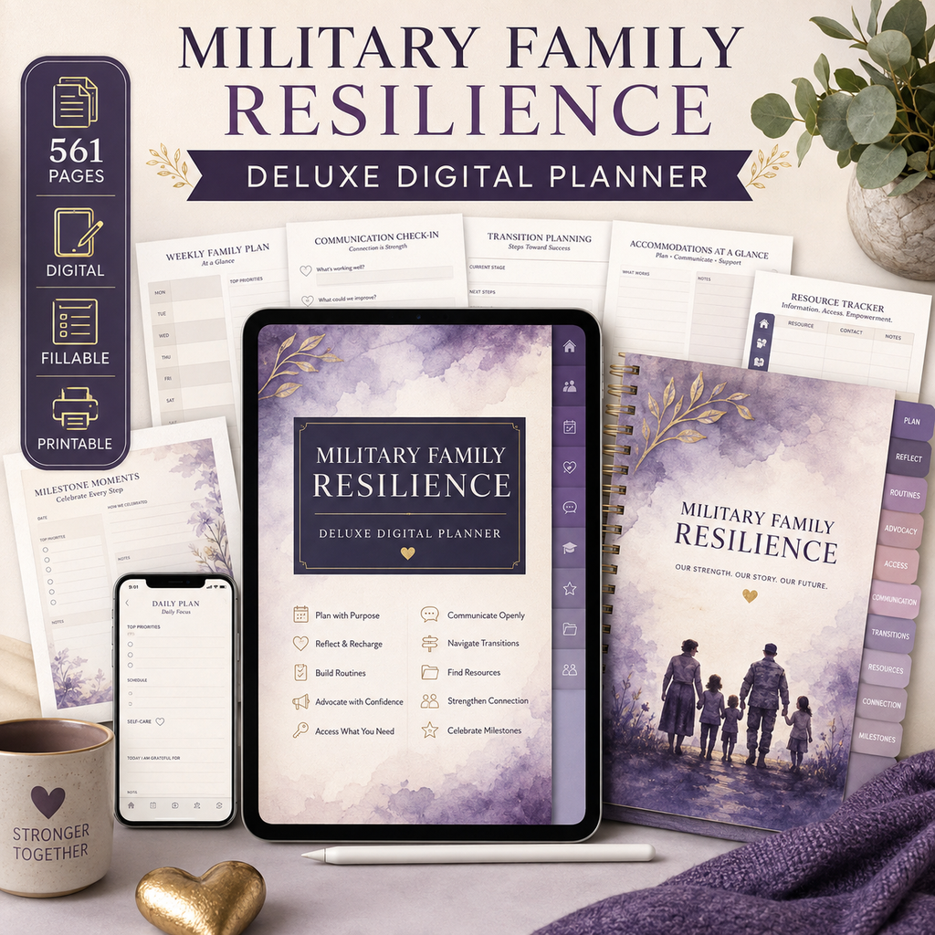 Military Family Resilience Deluxe Digital Planner — listing image 06