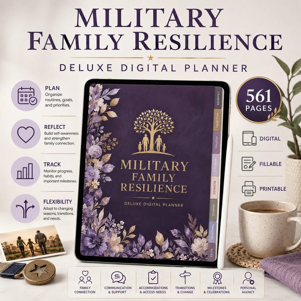 Military Family Resilience Deluxe Digital Planner — listing image 07