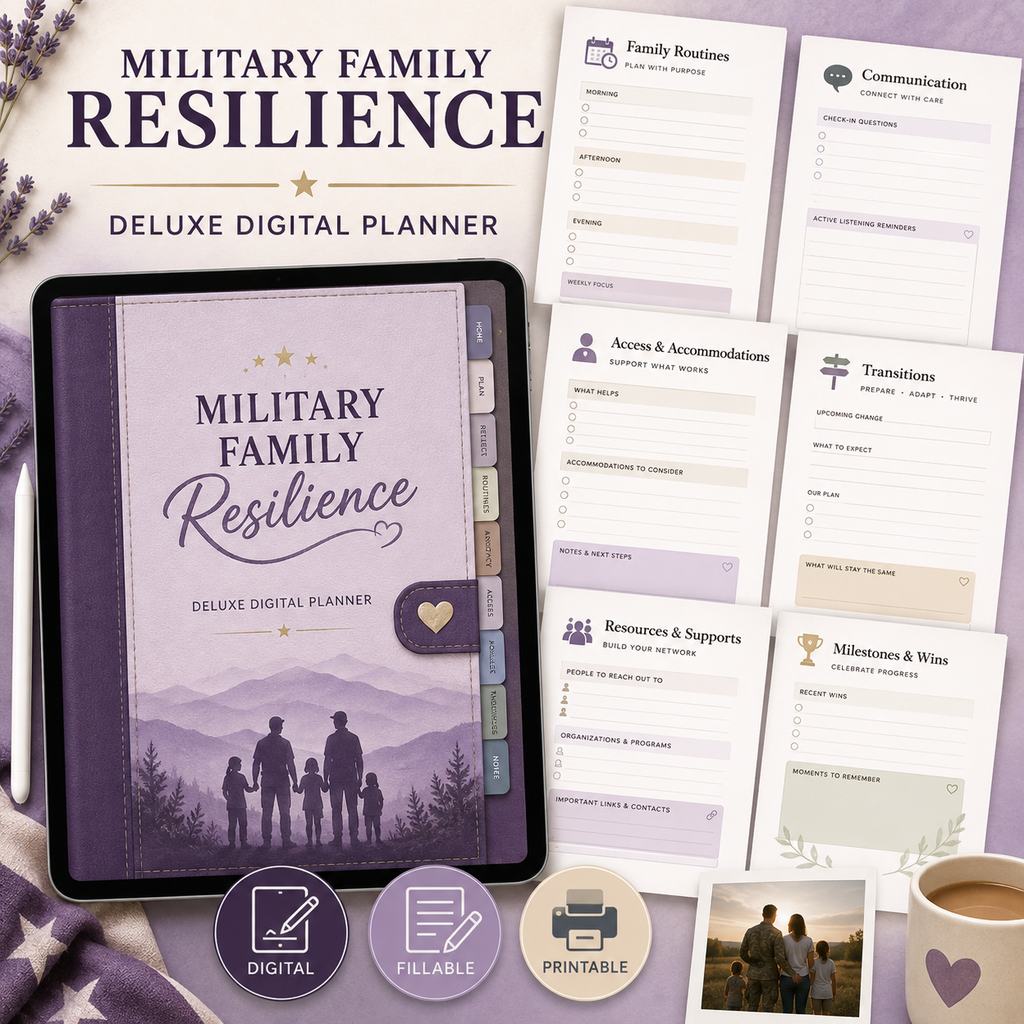 Military Family Resilience Deluxe Digital Planner — listing image 08