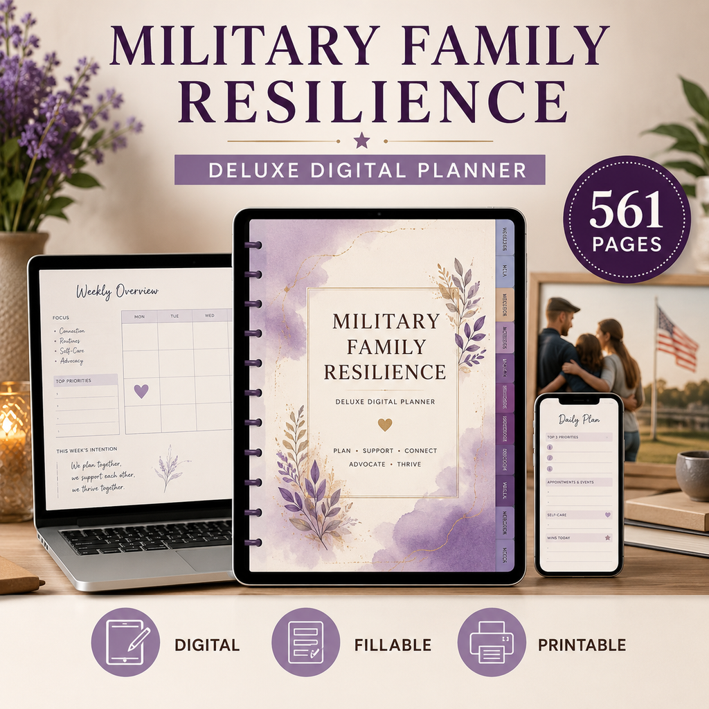 Military Family Resilience Deluxe Digital Planner — listing image 09