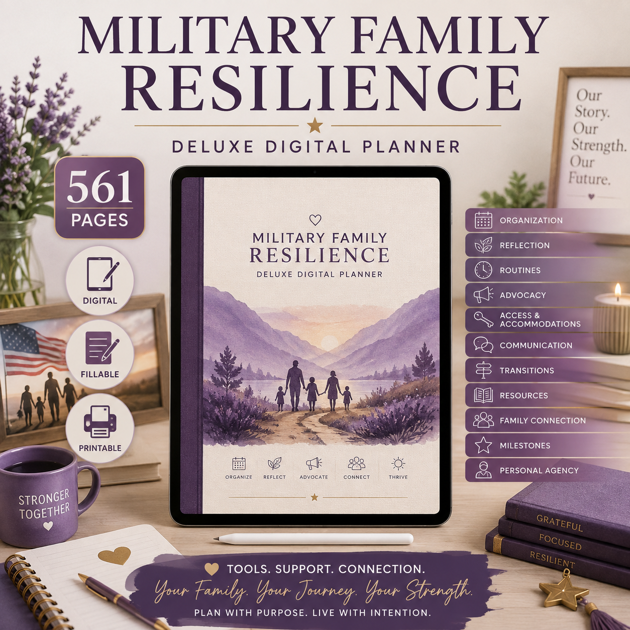 Military Family Resilience Deluxe Digital Planner — listing image 10