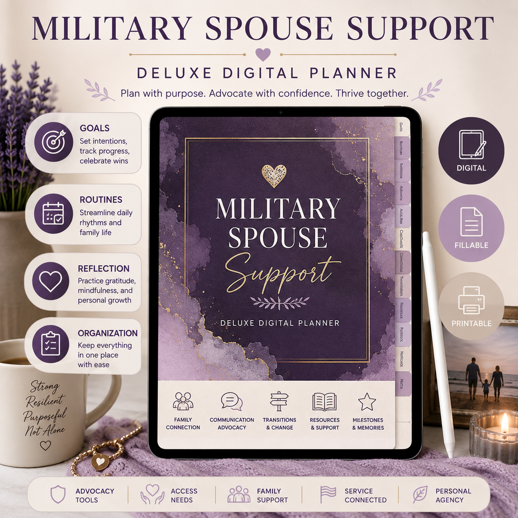 Military Spouse Support Deluxe Digital Planner — listing image 03