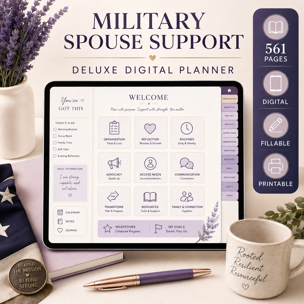 Military Spouse Support Deluxe Digital Planner — listing image 04