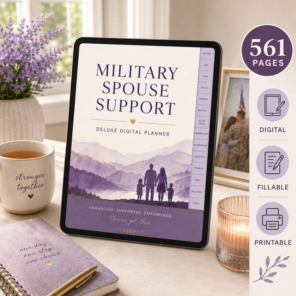 Military Spouse Support Deluxe Digital Planner — listing image 05