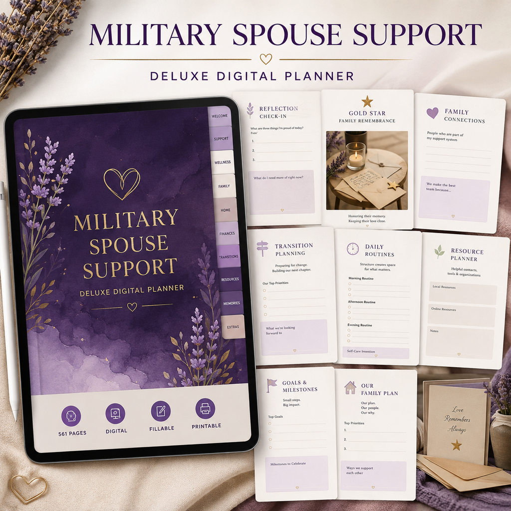 Military Spouse Support Deluxe Digital Planner — listing image 08