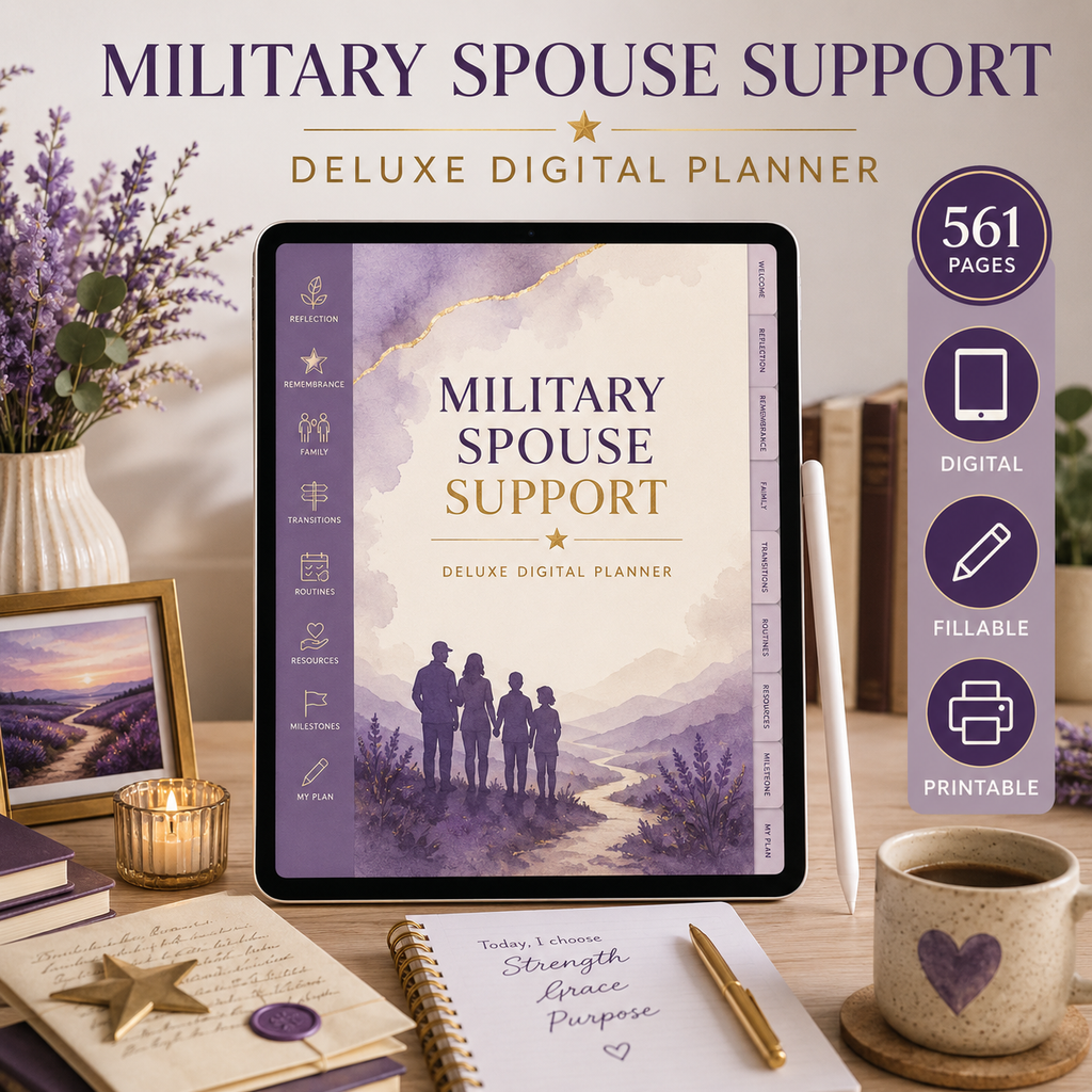 Military Spouse Support Deluxe Digital Planner — listing image 10