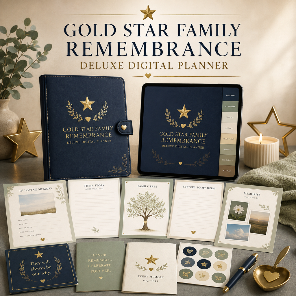 Gold Star Family Remembrance Deluxe Digital Planner — listing image 10