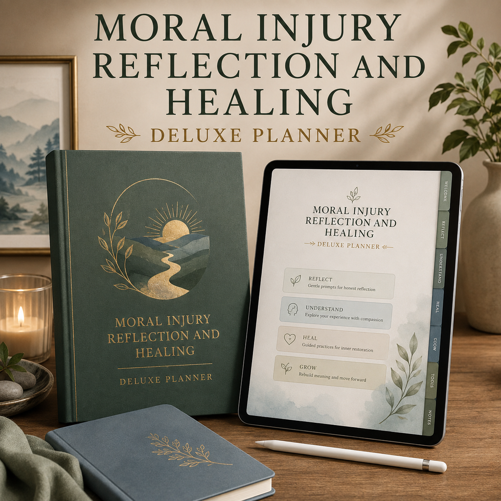 Moral Injury Reflection and Healing Deluxe Planner — listing image 01