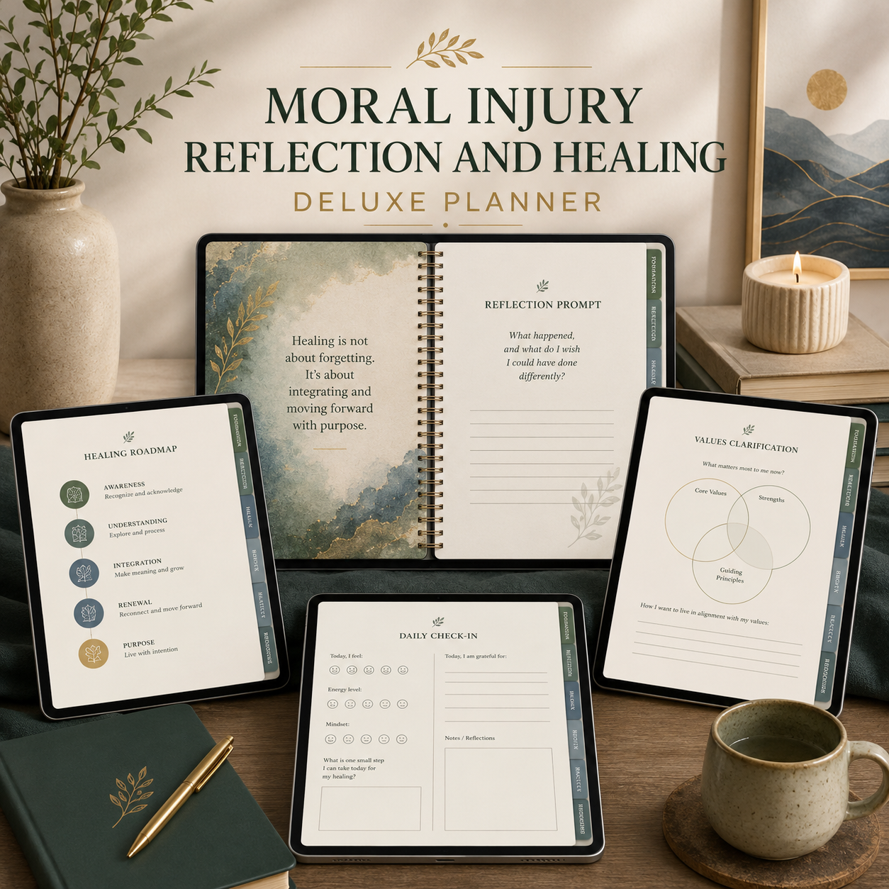 Moral Injury Reflection and Healing Deluxe Planner — listing image 03