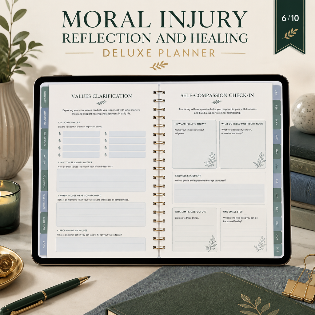 Moral Injury Reflection and Healing Deluxe Planner — listing image 06