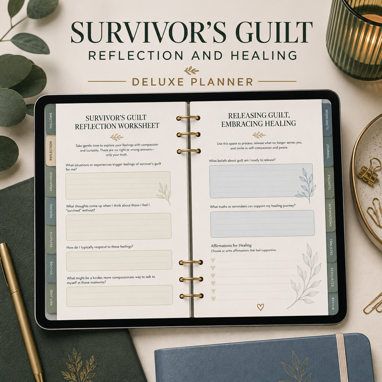 Survivor's Guilt Reflection and Healing Deluxe Planner — listing image 06