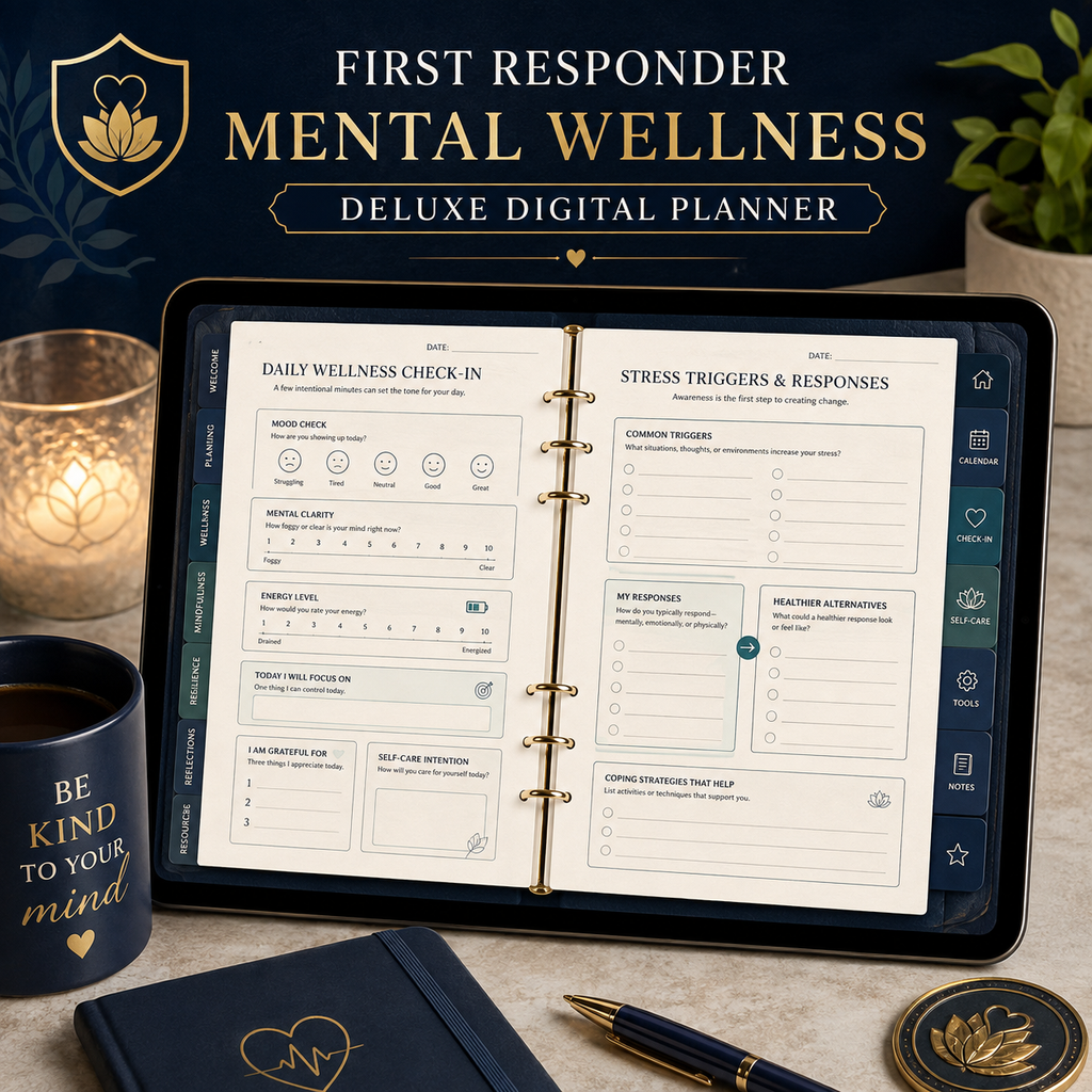 First Responder Mental Wellness Deluxe Digital Planner — listing image 06