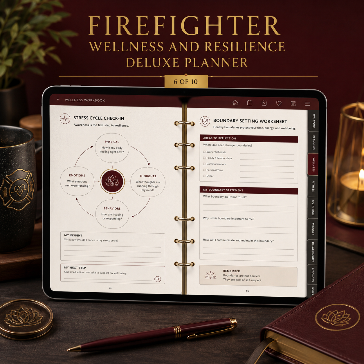 Firefighter Wellness and Resilience Deluxe Planner — listing image 06