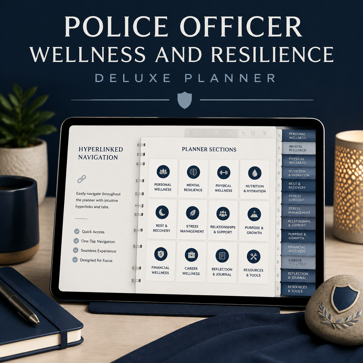 Police Officer Wellness and Resilience Deluxe Planner — listing image 03