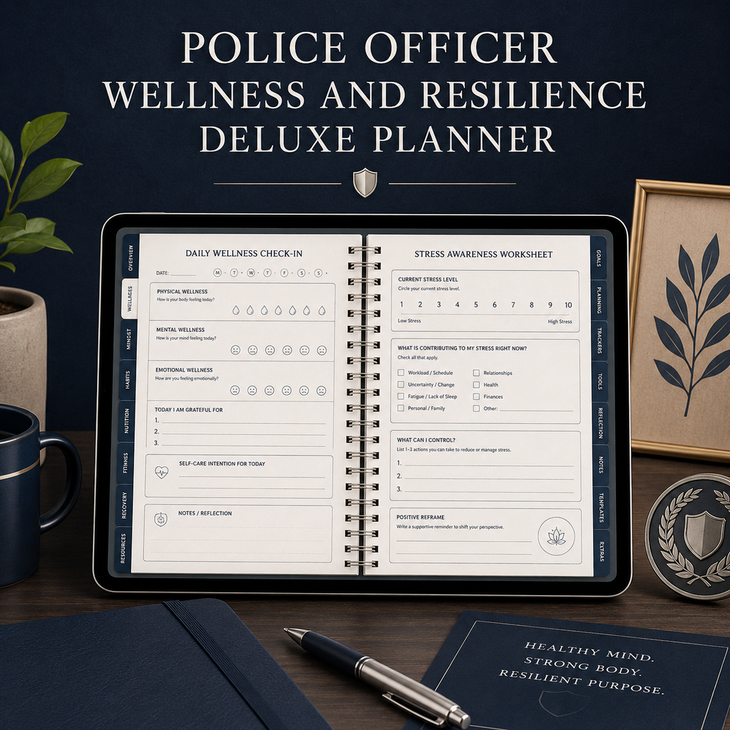 Police Officer Wellness and Resilience Deluxe Planner — listing image 06