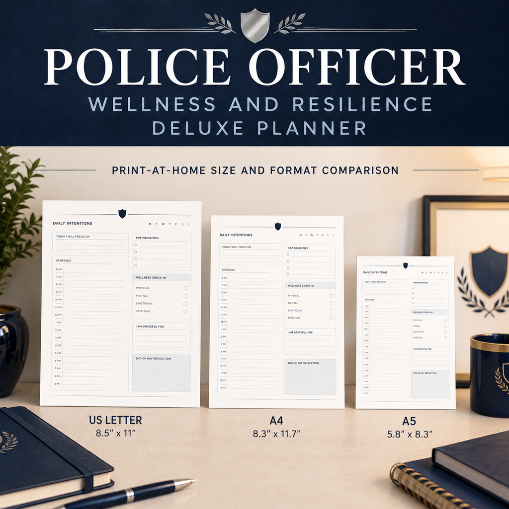 Police Officer Wellness and Resilience Deluxe Planner — listing image 09