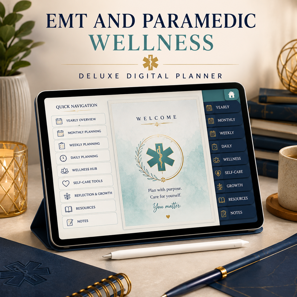EMT and Paramedic Wellness Deluxe Digital Planner — listing image 01