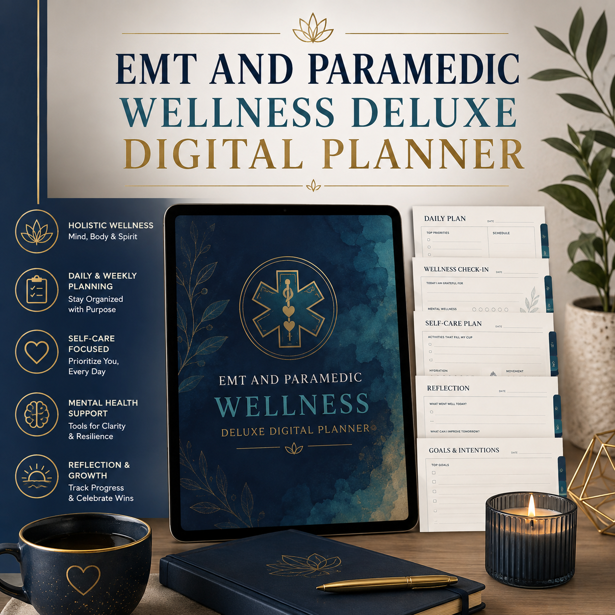 EMT and Paramedic Wellness Deluxe Digital Planner — listing image 04