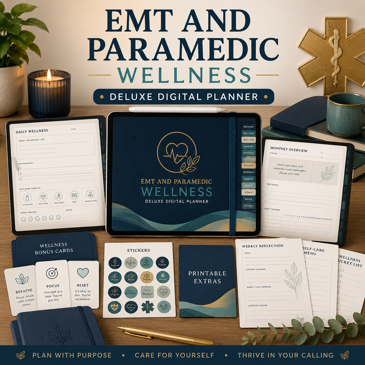 EMT and Paramedic Wellness Deluxe Digital Planner — listing image 07