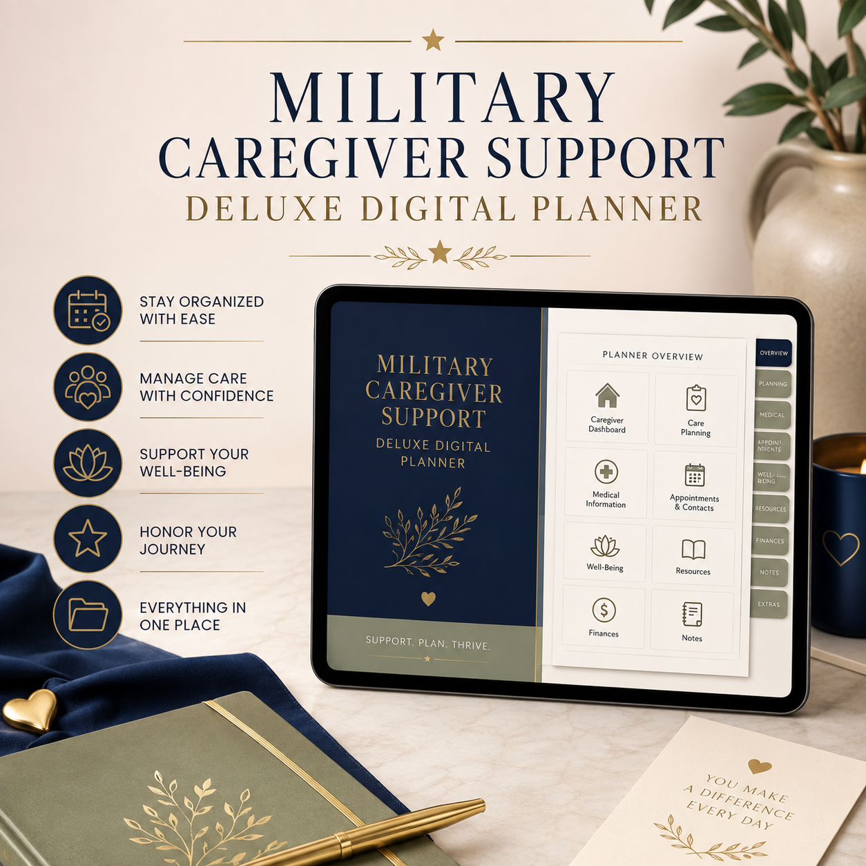 Military Caregiver Support Deluxe Digital Planner — listing image 03