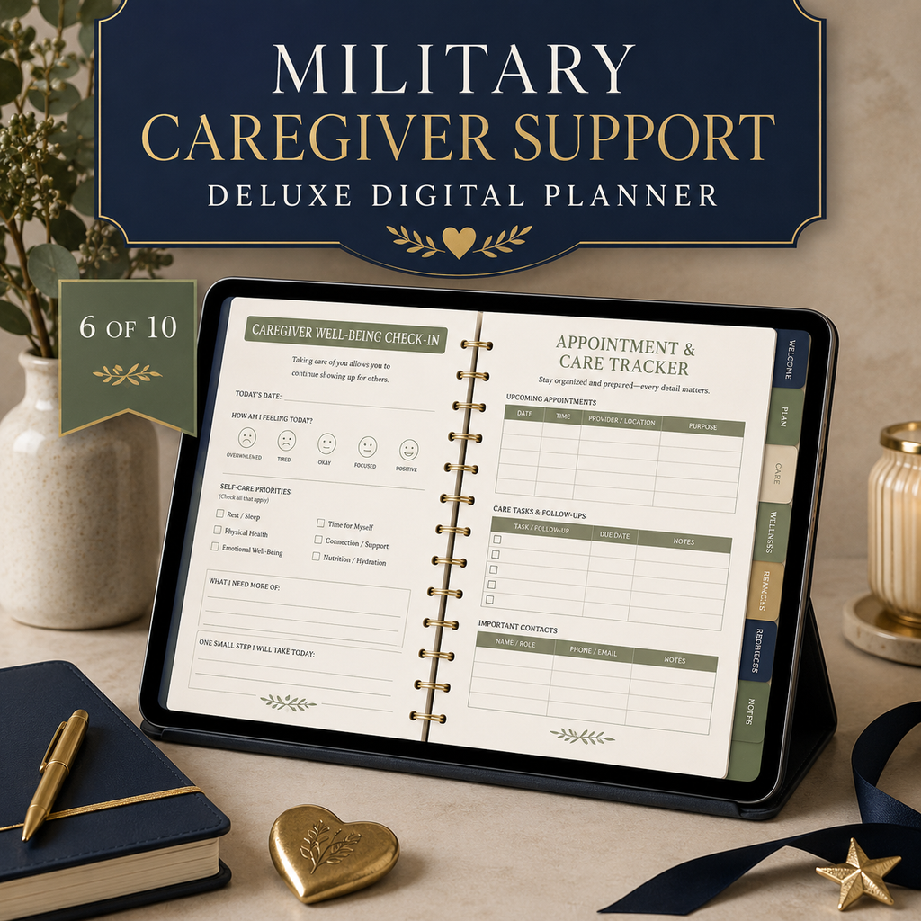 Military Caregiver Support Deluxe Digital Planner — listing image 07