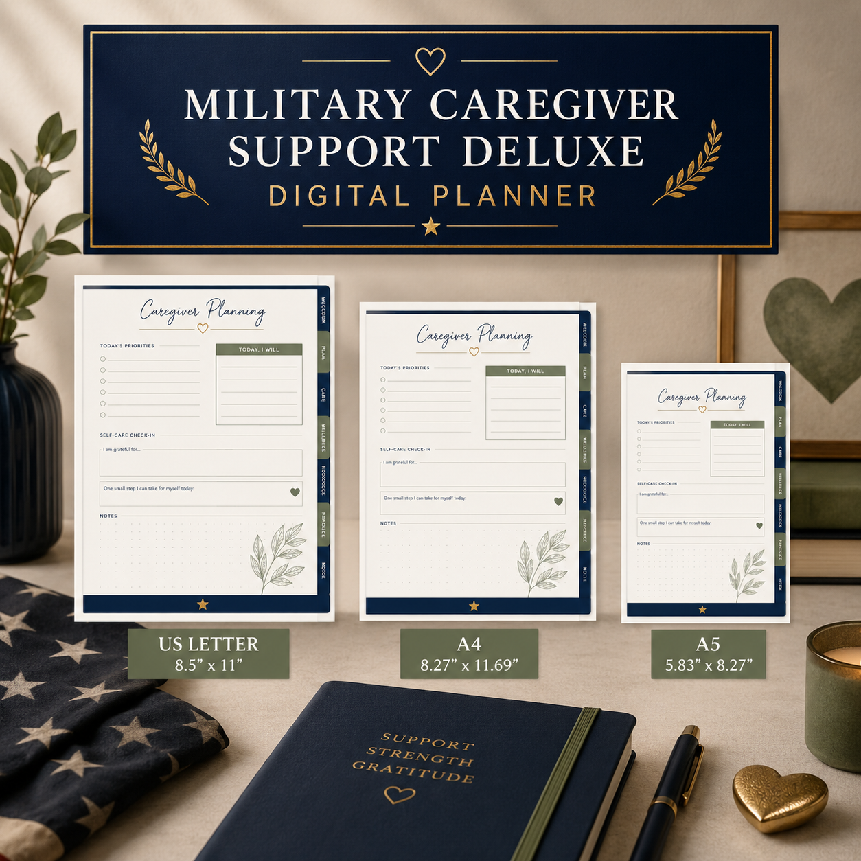 Military Caregiver Support Deluxe Digital Planner — listing image 08