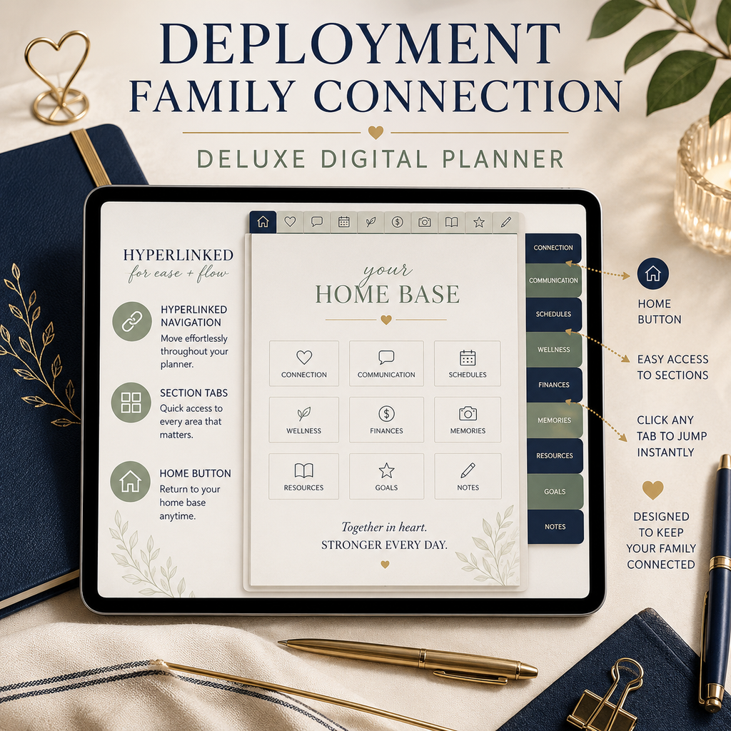 Deployment Family Connection Deluxe Digital Planner — listing image 02