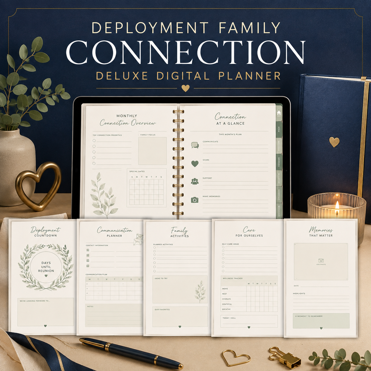 Deployment Family Connection Deluxe Digital Planner — listing image 04