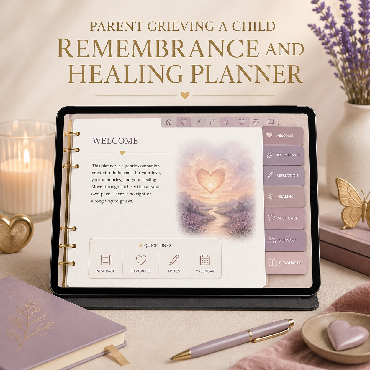Parent Grieving a Child Remembrance and Healing Planner — listing image 04