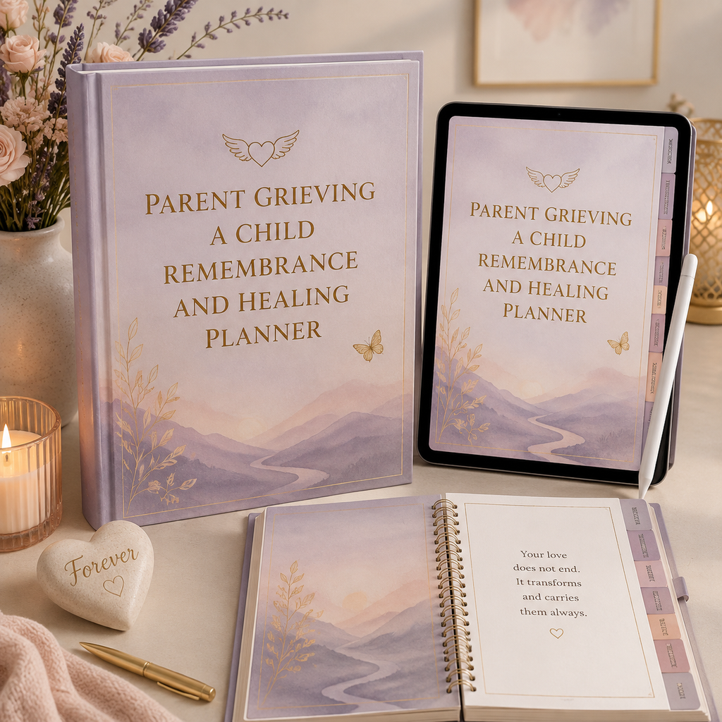 Parent Grieving a Child Remembrance and Healing Planner — listing image 05