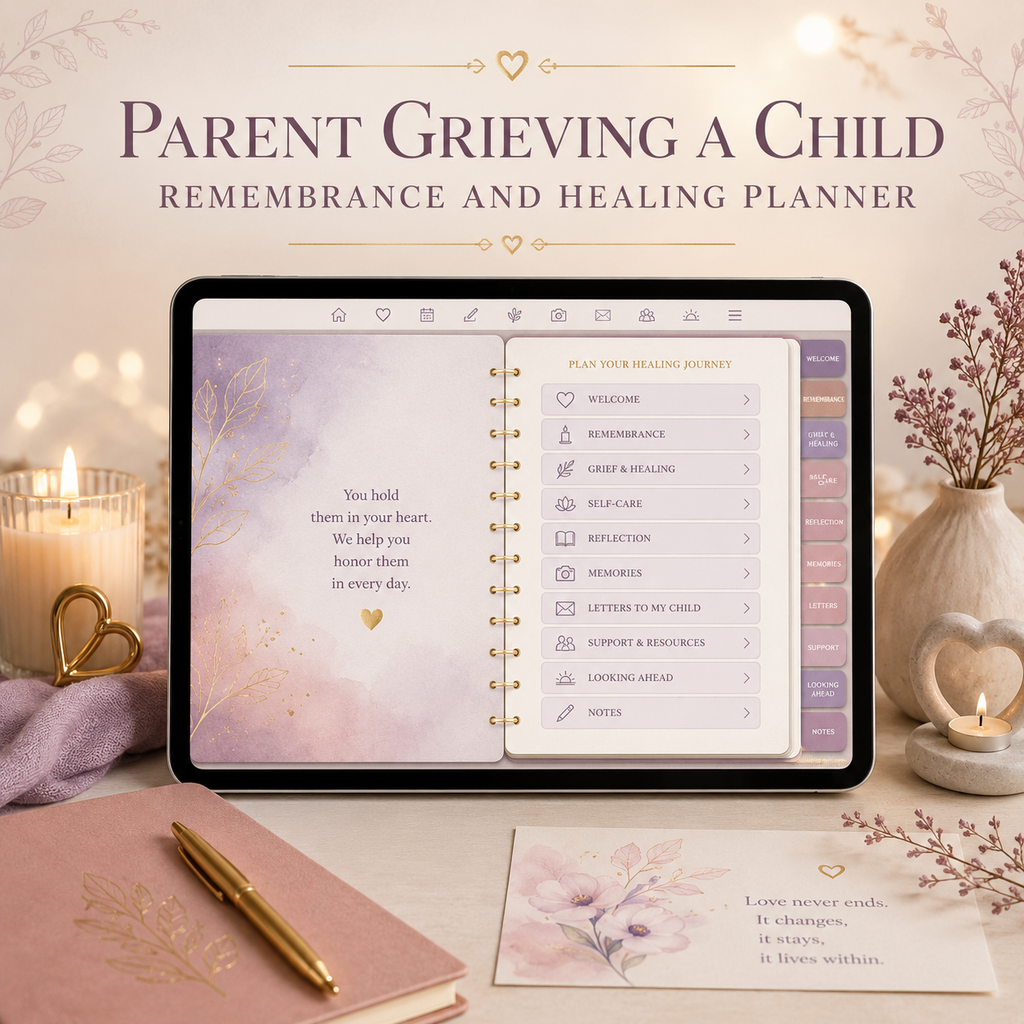 Parent Grieving a Child Remembrance and Healing Planner — listing image 07