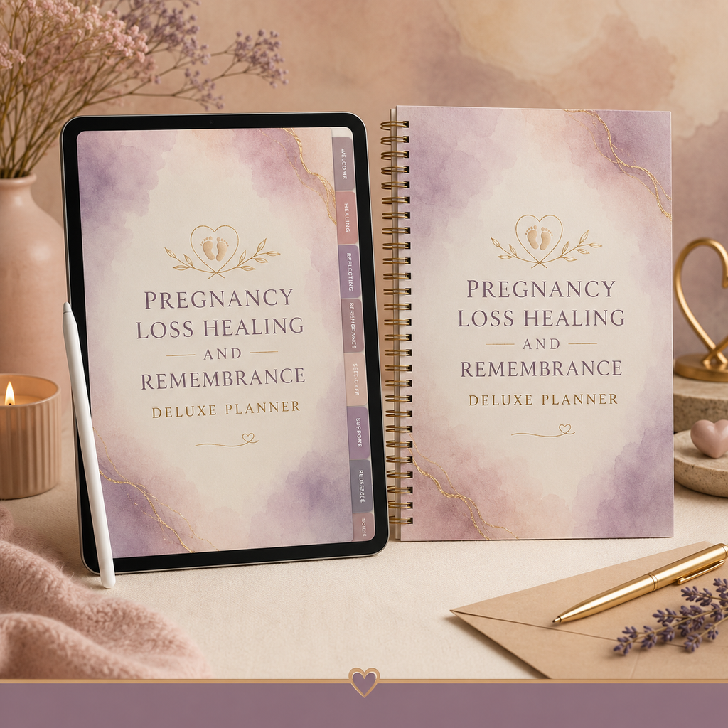 Pregnancy Loss Healing and Remembrance Deluxe Planner — listing image 01