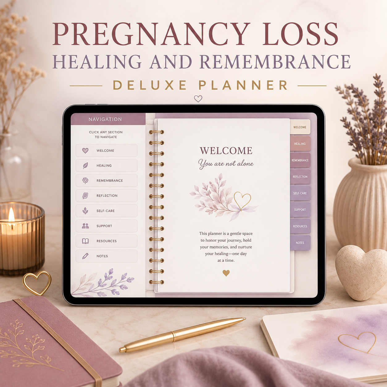 Pregnancy Loss Healing and Remembrance Deluxe Planner — listing image 05