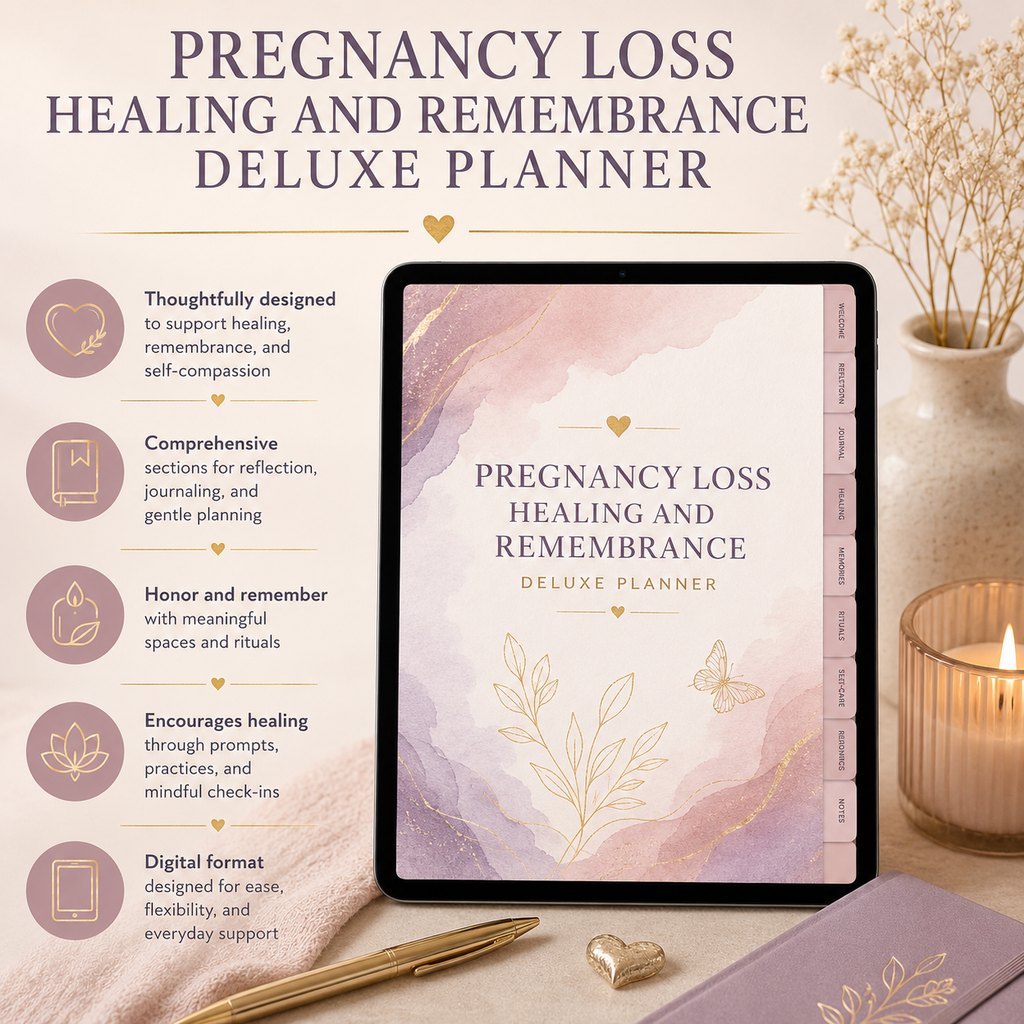 Pregnancy Loss Healing and Remembrance Deluxe Planner — listing image 07