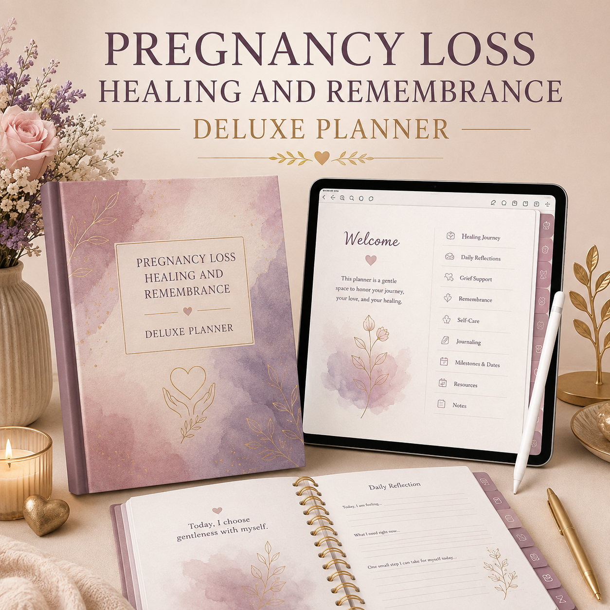 Pregnancy Loss Healing and Remembrance Deluxe Planner — listing image 08