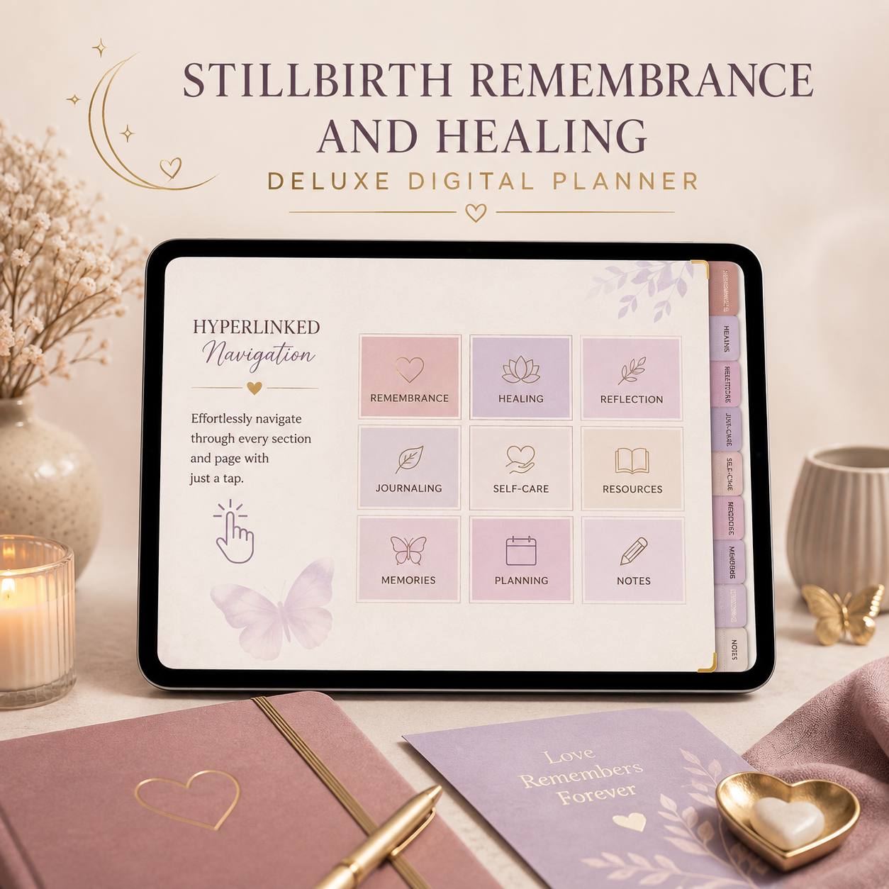 Stillbirth Remembrance and Healing Deluxe Digital Planner — listing image 04