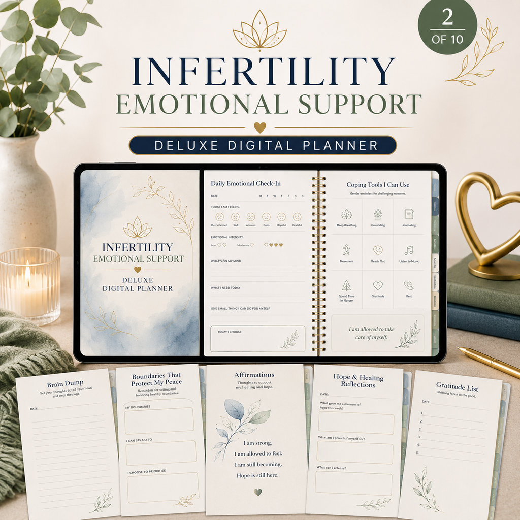 Infertility Emotional Support Deluxe Digital Planner — listing image 02