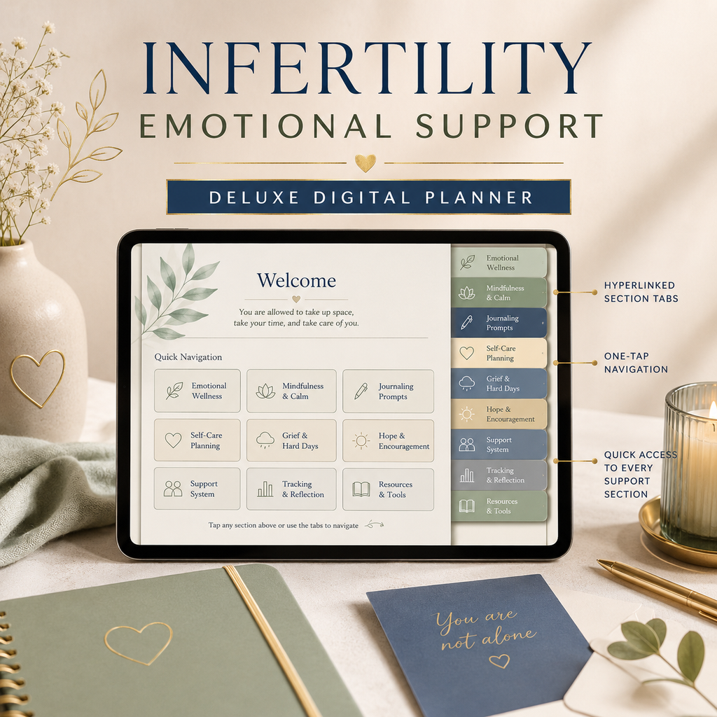 Infertility Emotional Support Deluxe Digital Planner — listing image 04