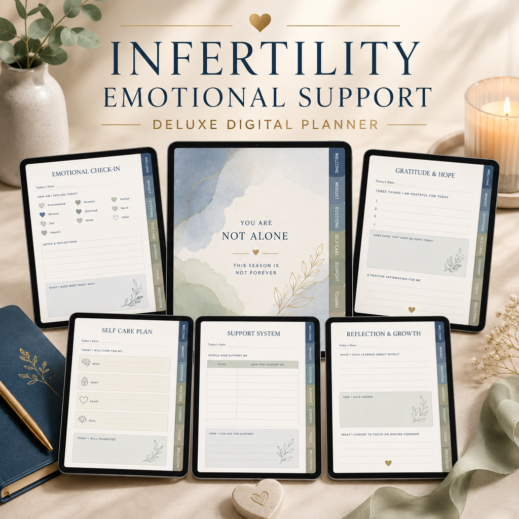Infertility Emotional Support Deluxe Digital Planner — listing image 06