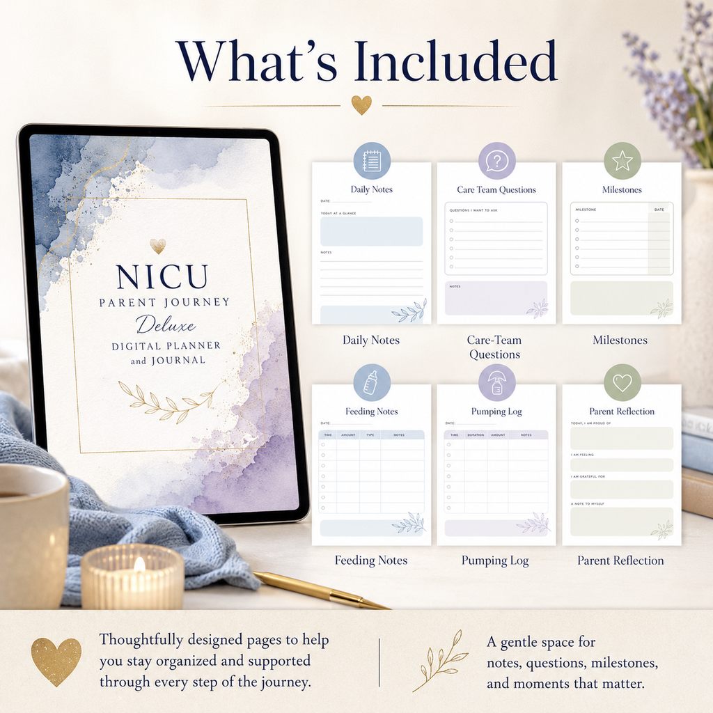 NICU Parent Journey Deluxe Digital Planner and Journal — listing image 02
